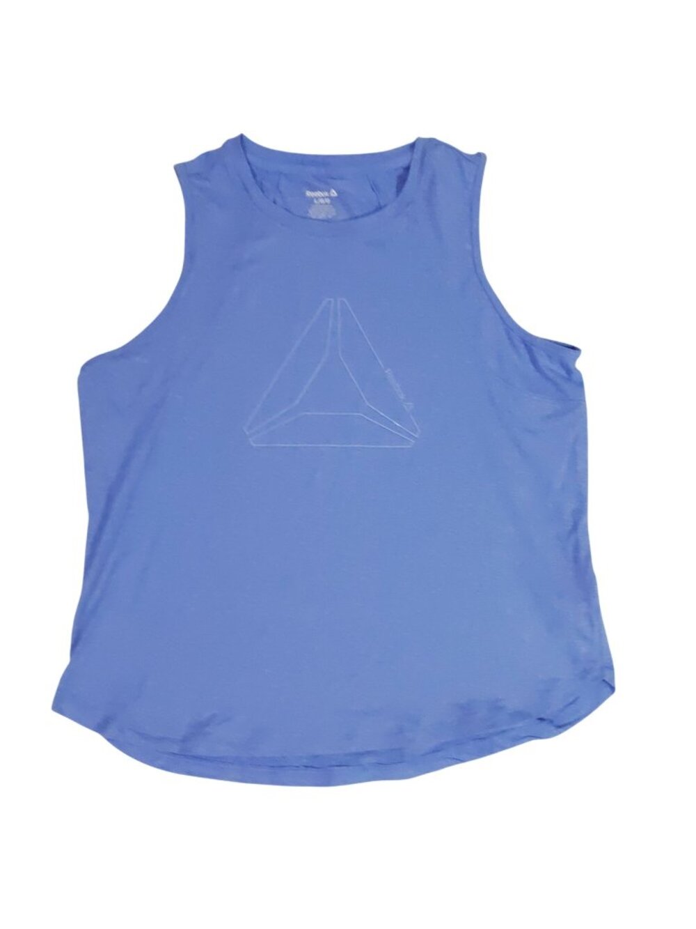 Reebok Women’s Evolution Graphic Tank Top Cornflower Blue Heather Large